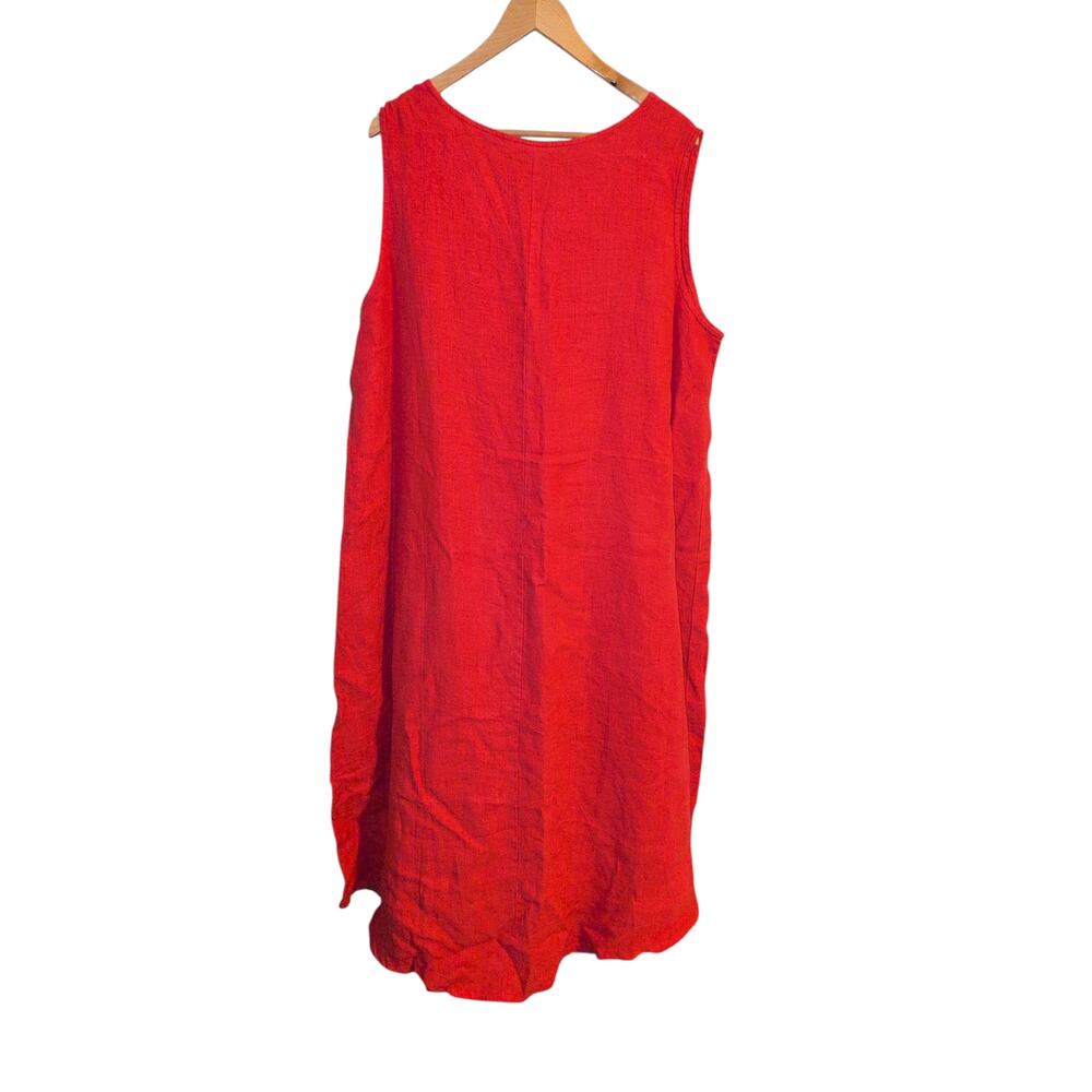 Bryn Walker Linen Dress – Orange, Size 2X - Picture 2 of 3